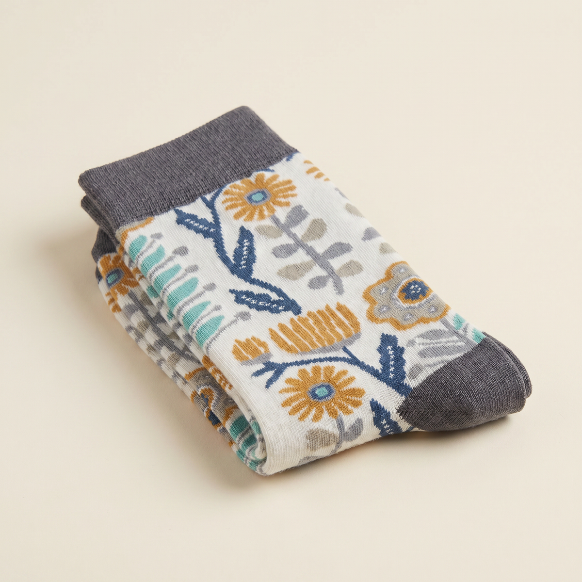 Folk Art Floral Socks in Multicolor | Unisex