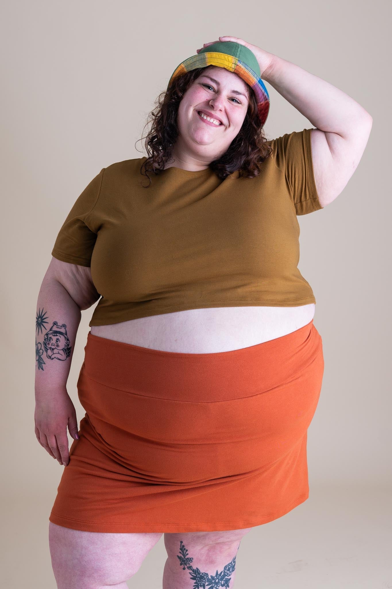 Eden Crop Tee in Almond