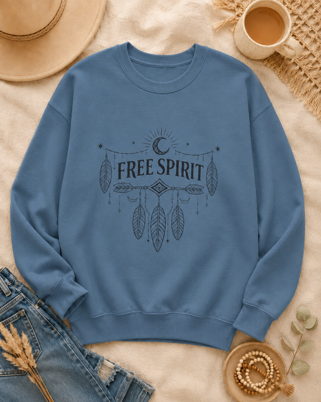Free Spirit Dreamcatcher Crewneck Sweatshirt