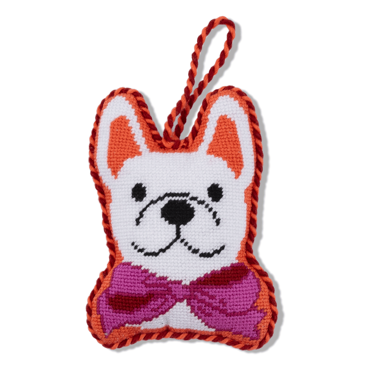 Needlepoint Icon Ornament - French Bulldog