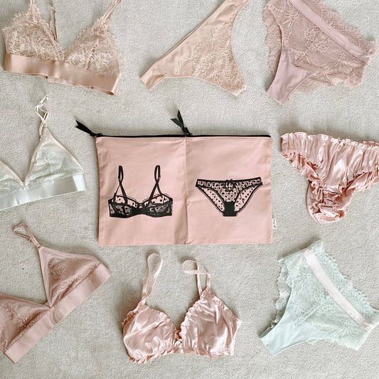 Double Lingerie Packing Pouch, Pink/Blush - Osadia Concept Store