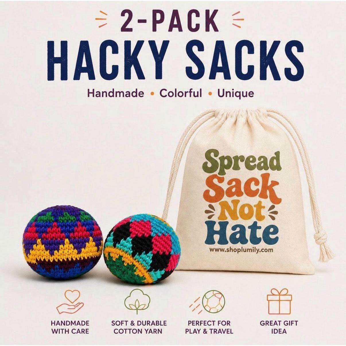 Knit Multicolor Foot Bag Stress Ball Hacky Bag Crochet Sack - Guatemala | Mexico