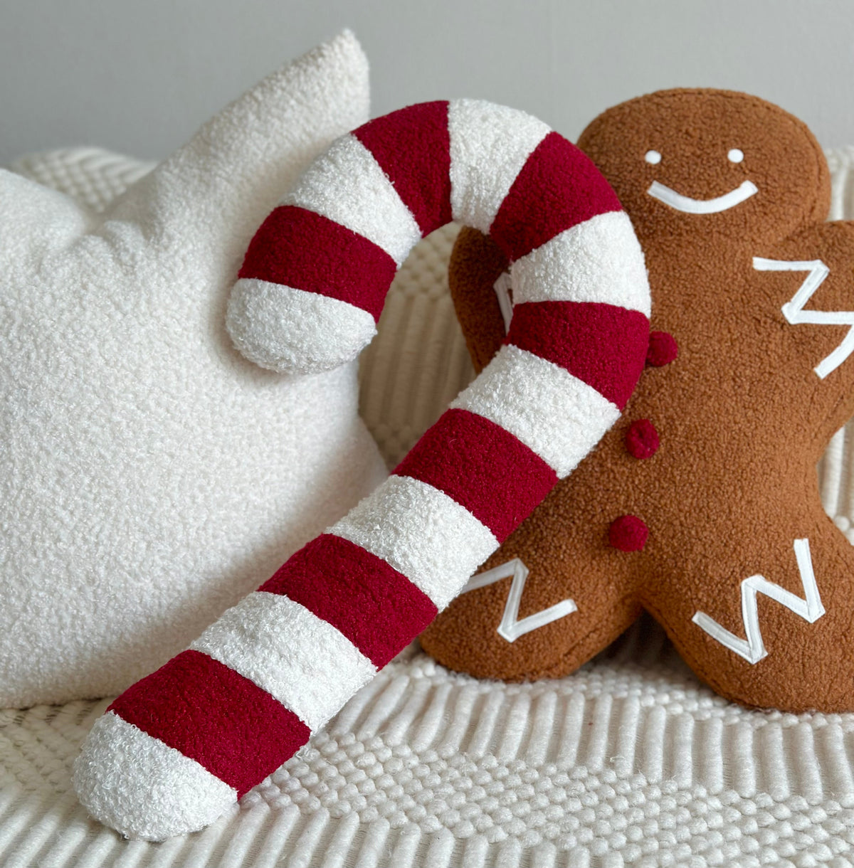 Candy Cane Shaped Pillow PREORDER
