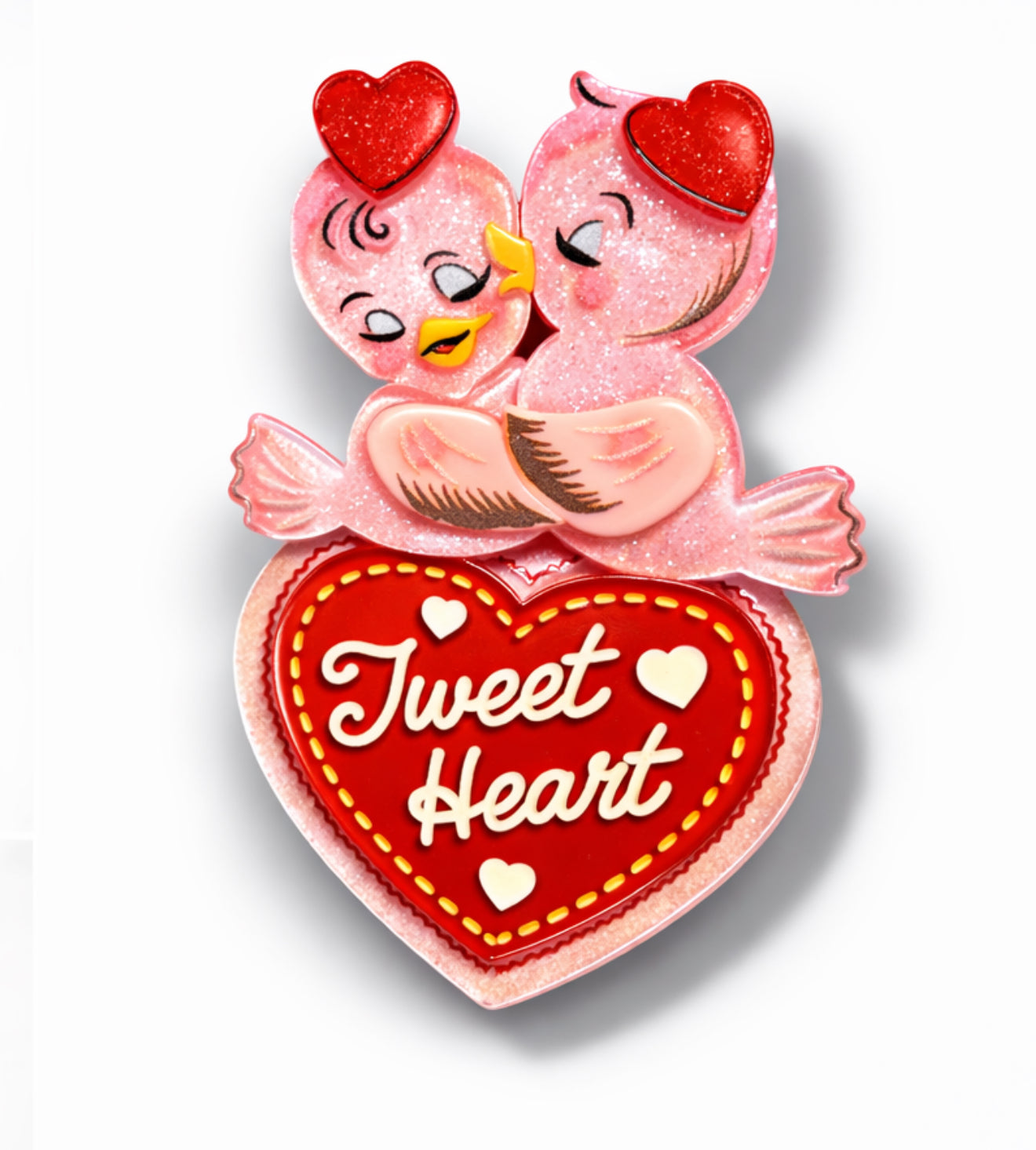 Tweet Heart Brooch by 50's Vintage Dame x Lipstick & Chrome - Osadia Concept Store
