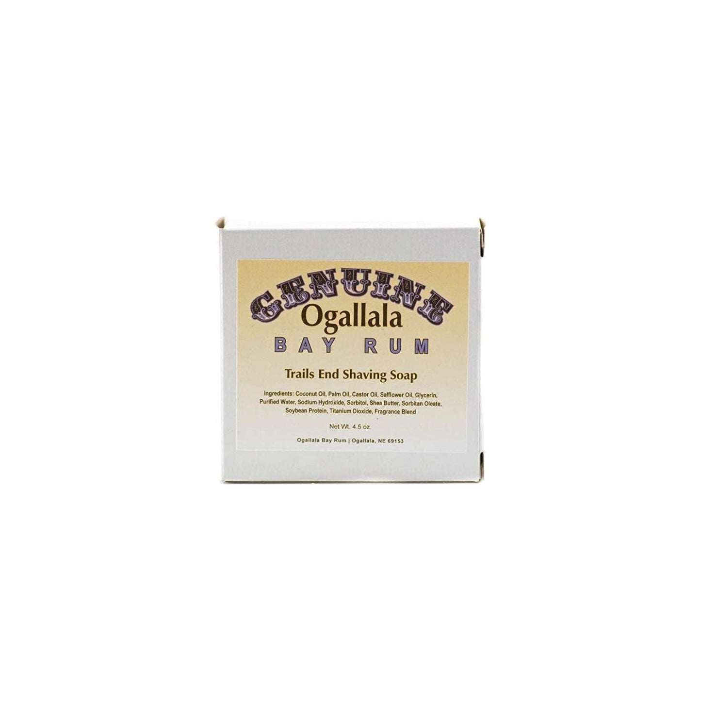 Ogallala Bay Rum Trails End Shaving Soap 4.5 Oz