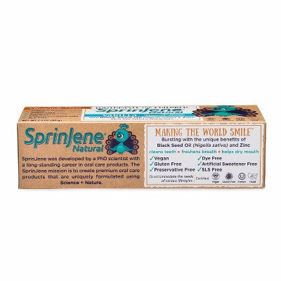 SprinJene Natural Kids Fluoride Free Toothpaste Vanilla 3.5oz - Imperfect Box