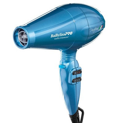 BaBylissPRO Nano Titanium Portofino Full-Size Hair Dryer Blue 2000W - Imperfect Box
