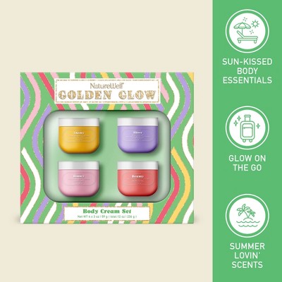 NatureWell Bath and Body Gift Sets Golden Glow 4ct - Imperfect Box
