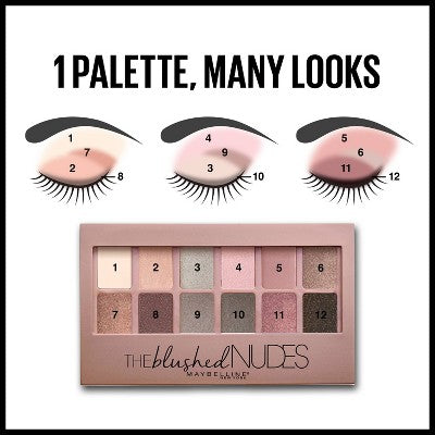 Maybelline The Blushed Nudes Eye Shadow Palette 06 0.34oz - Imperfect Box