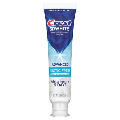 Crest 3D White Advanced Teeth Whitening Toothpaste Arctic Fresh 3.3oz - Missing Box