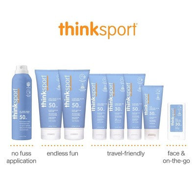 thinksport Mineral Sunscreen Water Resistant Lotion SPF 50 6 fl oz - Imperfect Container