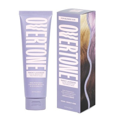 Overtone Smoky Lavender Hair Mask Semi-Permanent Hair Dye & Color Conditioner- Vegan - New