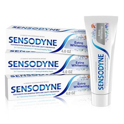 Sensodyne Extra Whitening Toothpaste 12oz/3pk - Imperfect Box