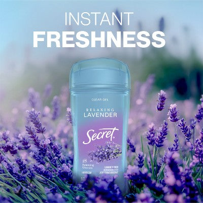 Secret Fresh Clear Gel Deodorant  Relaxing Lavender 2.6oz/2pk - Imperfect Box