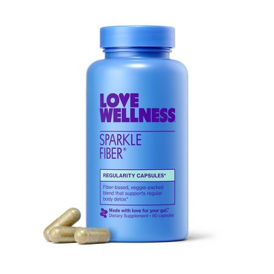 Love Wellness Sparkle Fiber Vegan Dietary Supplements 90ct - New
