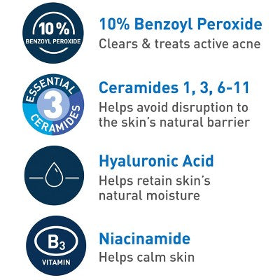 CeraVe Acne Control Foaming Face Cleanser 10% BPO 5 fl oz - Missing Box