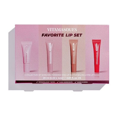 Vitamasques Stocking Stuffer Favorite Lip Gift Set 4ct - New