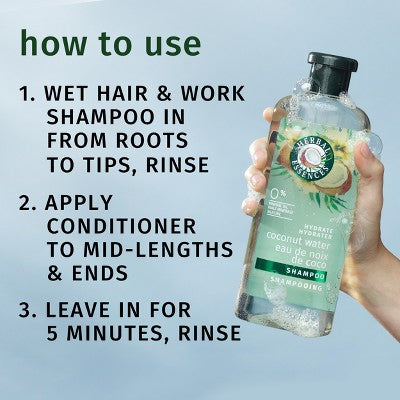 Herbal Essences Classic Hydrate Coconut Water & Jasmine Moisturizing Shampoo and Conditioner Set 27 fl oz - New