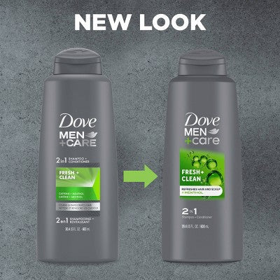 Dove Men+Care Fortifying 2-in-1 Shampoo and Conditioner for Normal to Oily Hair 20.4 fl oz - New