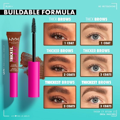 NYX Professional Makeup Thick It Stick It Brow Gel Mascara Rich Auburn 0.23 fl oz - New