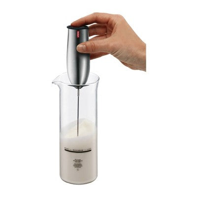 Bodum Schiuma Milk Frother Stainless Steel: Handheld Frother Wand for Coffee, Battery-Powered, Silver - Imperfect Box