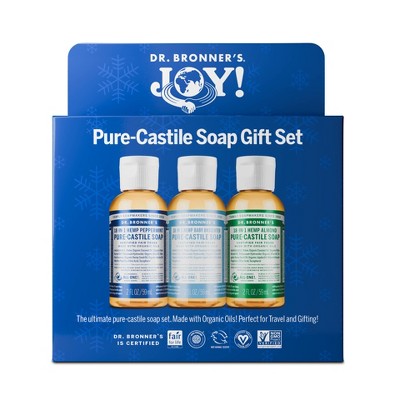 Dr. Bronner's Trio Gift Set Peppermint Almond Unscented 2oz - Imperfect Box