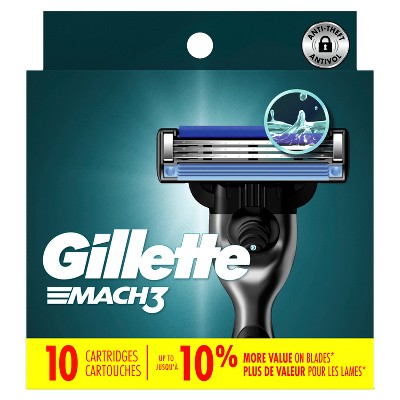 Gillette Mach3 Men's Razor Blade Refills 10ct - Imperfect Box