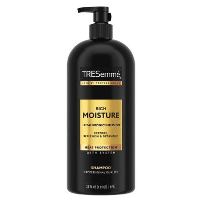 Tresemme Rich Moisture Hydrating Shampoo with Pump for Dry Hair 39 fl oz - Imperfect Container