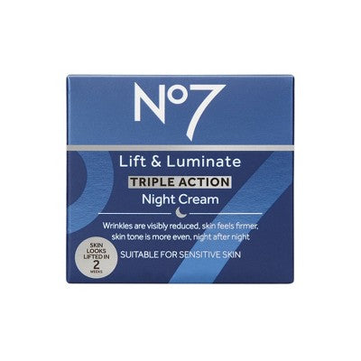 No7 Lift Luminate Triple Action Night Cream 1.69 fl oz - Imperfect Box