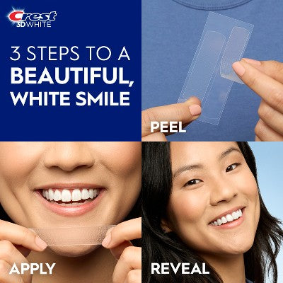 Crest 3D Whitestrips 1-Hour Express At-home Teeth Whitening Kit 10 Treatments - Imperfect Box