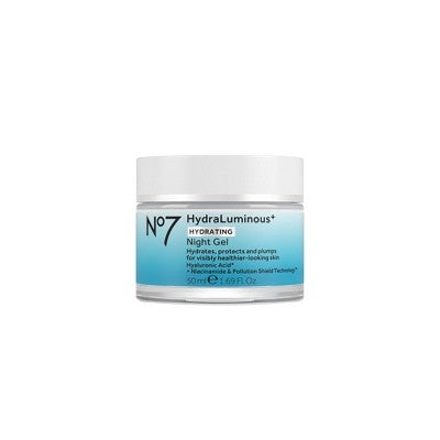 No7 HydraLuminous+ 2% Hyaluronic Acid Night Gel 1.69 fl oz - Imperfect Box