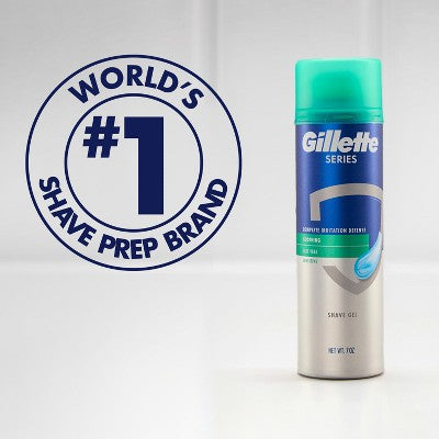 Gillette Series Sensitive Soothing with Aloe Vera Men's Shave Gel 7oz/2pk - New