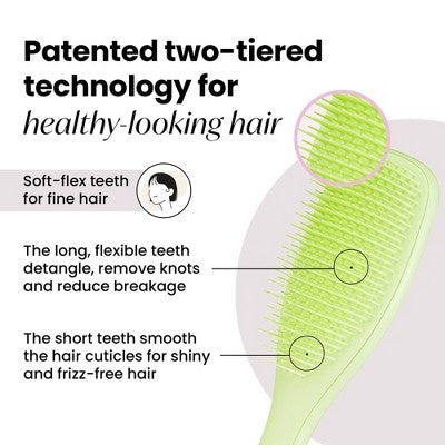 Tangle Teezer Fine & Fragile Plant Detangling Hair Brush Cool Matcha - Imperfect Box