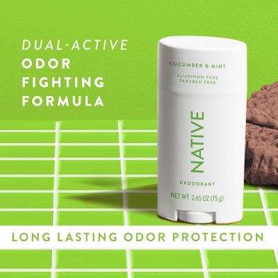 Native Solid Deodorant for Women & Men Cucumber & Mint  2.65oz - Imperfect Container