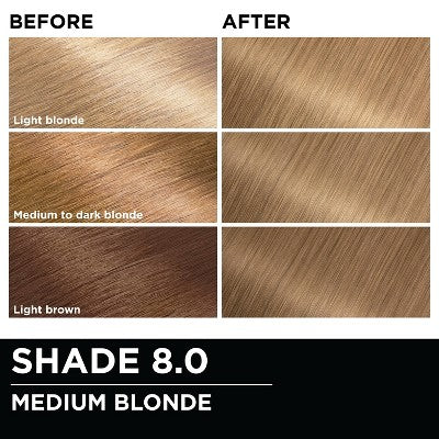 Garnier Olia Oil Permanent Hair Color 8.0 Medium Blonde 1 kit 6.3 fl oz - Imperfect Box