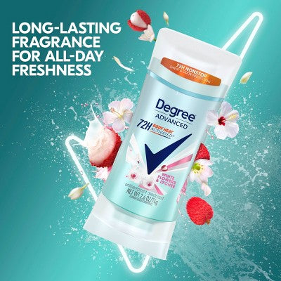 Degree Advanced White Flowers & Lychee 72 Hour Antiperspirant & Deodorant 2.6oz - New