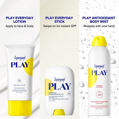 Supergoop! PLAY Everyday Hydrating Body & Face Sunscreen Lotion SPF 50 18 fl oz - Imperfect Container