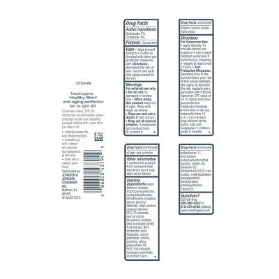 Neutrogena Healthy Skin Anti-Aging Perfector with Retinol & Broad Spectrum SPF 20 Sunscreen 20 Fair to Light 1 fl oz - Imperfect Container
