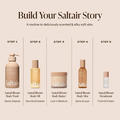 Saltair Nourishing Body Oil For Dewy and Glowing Skin Golden Hour 4 fl oz - Missing Lid