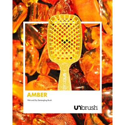 UNbrush Detangler Hair Brush Glitter Amber - New