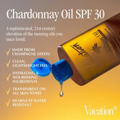 Vacation Chardonnay Oil Sunscreen SPF 30 3.4 fl oz - New