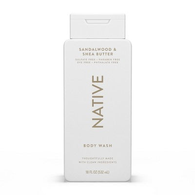 Native Body Wash for Men & Women Sandalwood & Shea Butter  18 fl oz - New