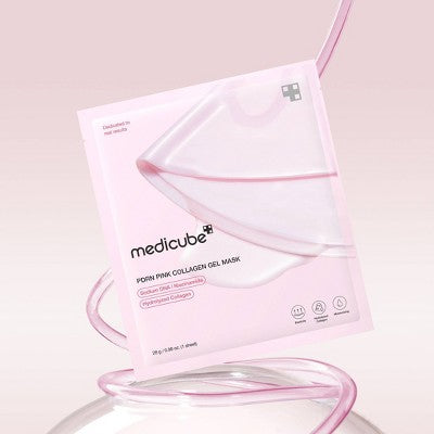 medicube PDRN Pink Collagen Gel Mask Korean Skincare Travel Size 0.98oz/4pk - Missing Box