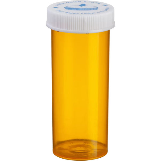 ColorSafe Amber Prescription Vial, 8 Dram, with Child-Resistant (CRC) Cap