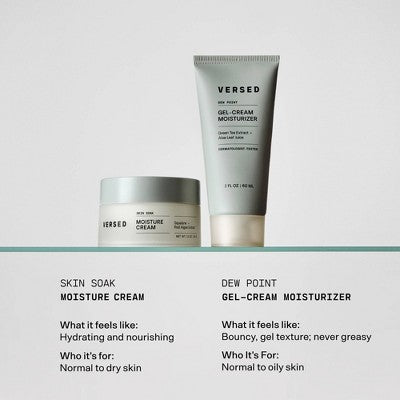 Versed Skin Soak Rich Moisture Cream 1.5oz - Missing Box