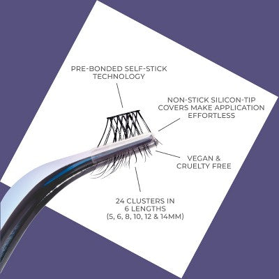 KISS Products imPRESS Long Lasting Press-On Self Adhesive False Eyelashes Demi Wispy 25ct - Imperfect Box
