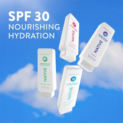 Native Mineral Sunscreen with Zinc Oxide Vanilla Milk & Shea SPF 30 7oz - Imperfect Container