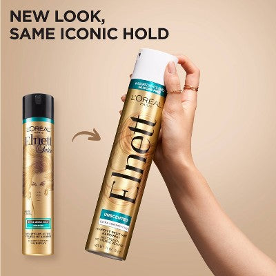 L'Oreal Paris Elnett Satin Extra Strong Hold Unscented Hair Spray 11oz - Imperfect Container