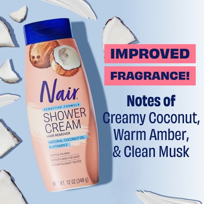 Nair Hair Removal Cream - Coconut Oil 12oz - Imperfect Container