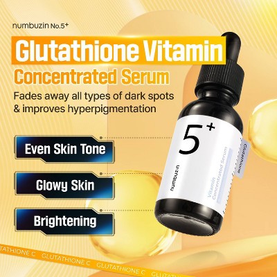 numbuzin No.5+ Glutathione Vitamin Concentrated Face Serum Travel Size 1.01 fl oz - Missing Box